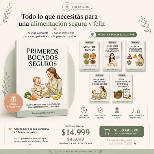 Guía de Alimentación Complementaria para bebes: Primeros Bocados Seguros
